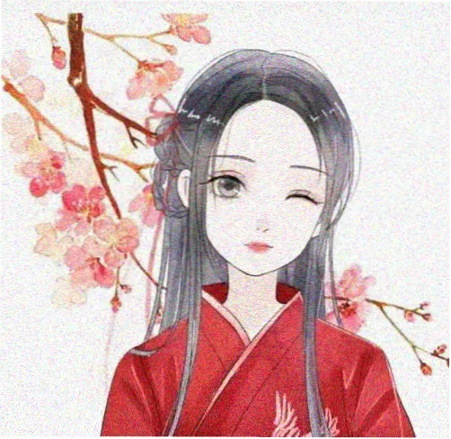 留言读者头像五，冷色系人像插画